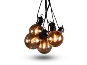 Ljusslinga 10 amber LED 4,5m svart