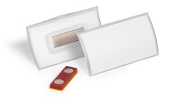 Namnskylt CLICK FOLD 40x75 med magnet fix (place&hold) transparent