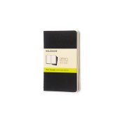 Cahier Journal Olinjerad Pocket Svart 3-Pack