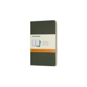 Cahier Journal Linjerad Pocket Grn 3-Pack