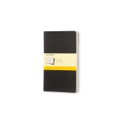 Cahier Journal Rutad Large Svart 3-Pack