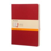 Cahier Journal Linjerad XL Rd 3-Pack