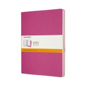 Cahier Journal Linjerad XL Rosa 3-Pack