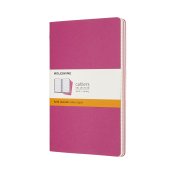 Cahier Journal Linjerad Large Rosa 3-Pack