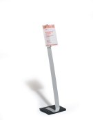 CRYSTAL SIGN STAND A4 silver