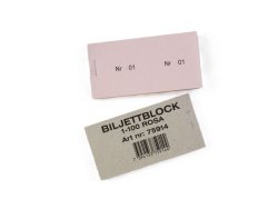 Biljettblock 1-100 rosa