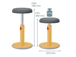 Sitta-St Balansstol LEITZ Ergo Cosy gul