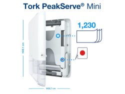 Dispenser TORK H5 PeakServe Mini vit