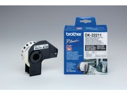 Etikett BROTHER DK22211 29mmx15,24m vit