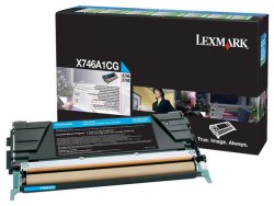 Toner LEXMARK X746A1CG 7K cyan