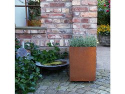 L-kruka med botten corten 30x30x40cm