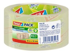 Packtejp 50mmx66m TESA Eco Strong PP Transparent