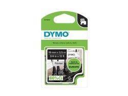 Tape DYMO D1 19mm nylon svart p vit