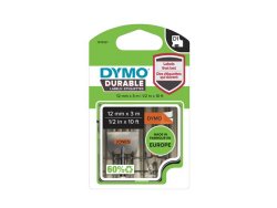 Tape DYMO Durable D1 12mm svart p ora.