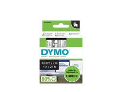 Tape DYMO D1 24mm svart p klar