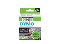 Tape DYMO D1 19mm svart p vit