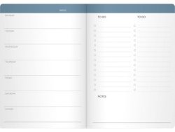 Kalender Week planner odaterad bl- 1051