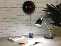 Vggur ALBA LED 30cm svart/rd