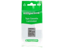 Tape 24mm TZe-951 svart p silver