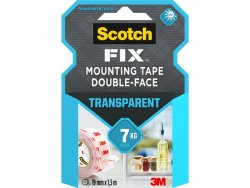 Monteringstejp SCOTCH transp. 19mmx1,5m