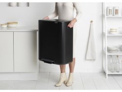 Papperskorg BRABANTIA Pedal Bo 60L svart