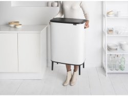 Papperskorg BRABANTIA Bo Touch 60L vit