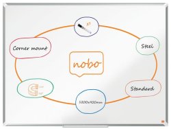 Whiteboard NOBO premium stl 120x90cm