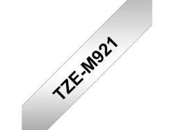 Tape BROTHER TZEM921 9mm svart p silver