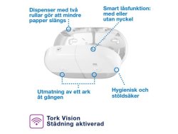 Dispenser TORK T9 SMARTONE Twin vit