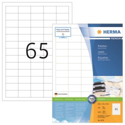 Etikett Premium 38,1x21,2mm, Herma 4270 permanent 6500st/fp