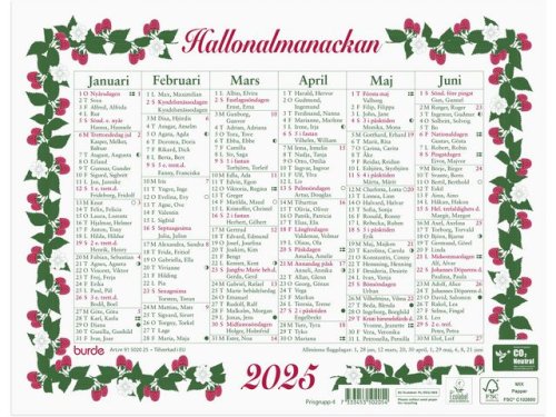 Vggkalender Lilla Hallonalmanackan 2025