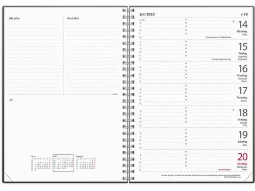 Kalender Diplomat 2025 svart