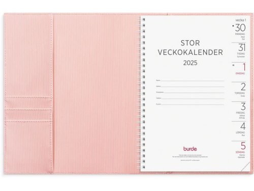 Stor Veckokalender 2025 rosa