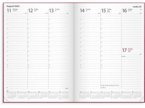 Kalender Weekly A5 2025 konstl inb rosa