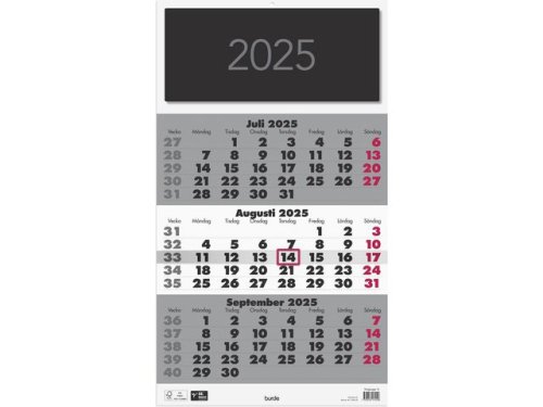 Vggkalender Triplaner Elegant 2025