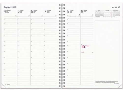 Kalender Business Textile 2025 rosa