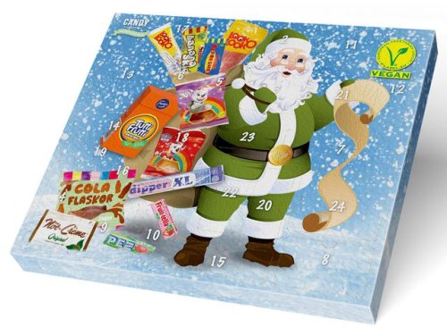 Godis Julkalender Vegan 1-24 luckor 358g