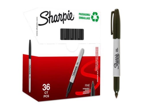 Mrkpenna SHARPIE F svart 32+4/fp