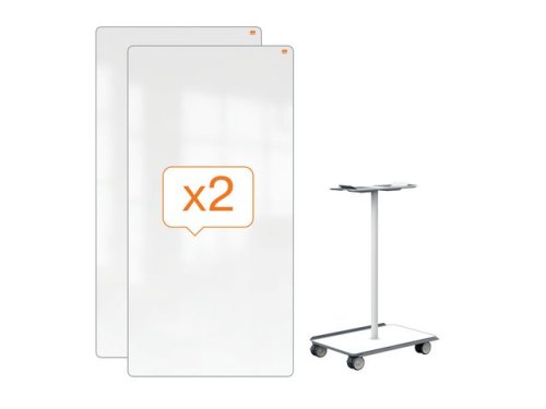 Whiteboard NOBO MoveMeet bas 180x90cm