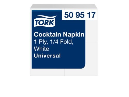 Servett TORK Cocktail vit 1-lag 500/fp