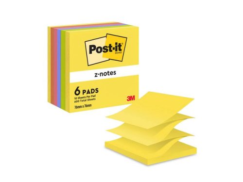 Notes POST-IT Z-block 76x76mm rainbow