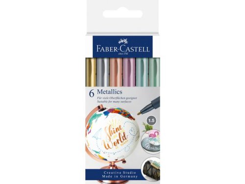 Fiberpenna FABER CASTELL Metallics 6/fp