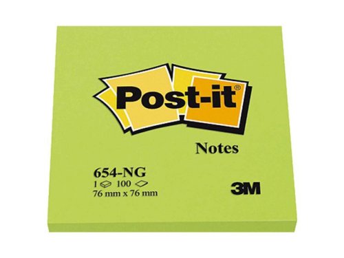 Notes POST-IT neon 76x76mm grn