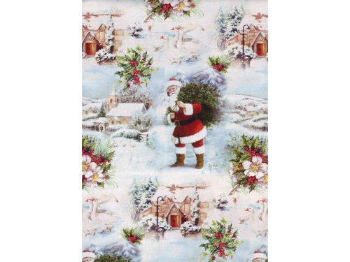 Julpapper 57cmx154m White Christmas