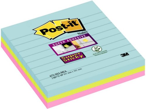 Notes POST-IT SS Miami linj 101x101 3/FP