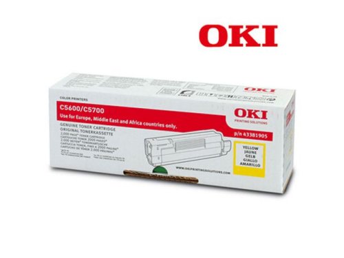 Toner OKI 43381905 2K gul