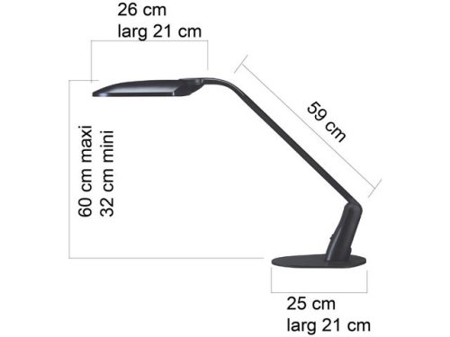 Lampa UNILUX Duo LED Svart