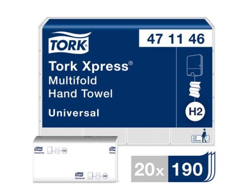 Handduk TORK Universal H2 Xpress 3800st/fp, 471146