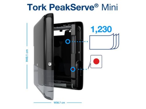 Dispenser TORK H5 PeakServe Mini svart