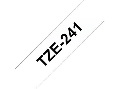 Tape BROTHER TZE241 18mm svart p vit